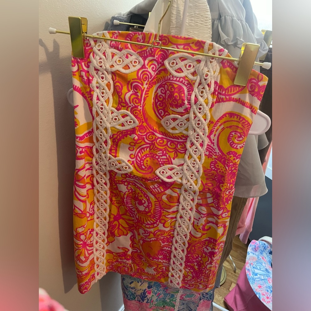 Lilly Pulitzer Vibrant Pink and Orange Mini Dress
